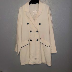 Zara light 6 button long blazer - damaged
